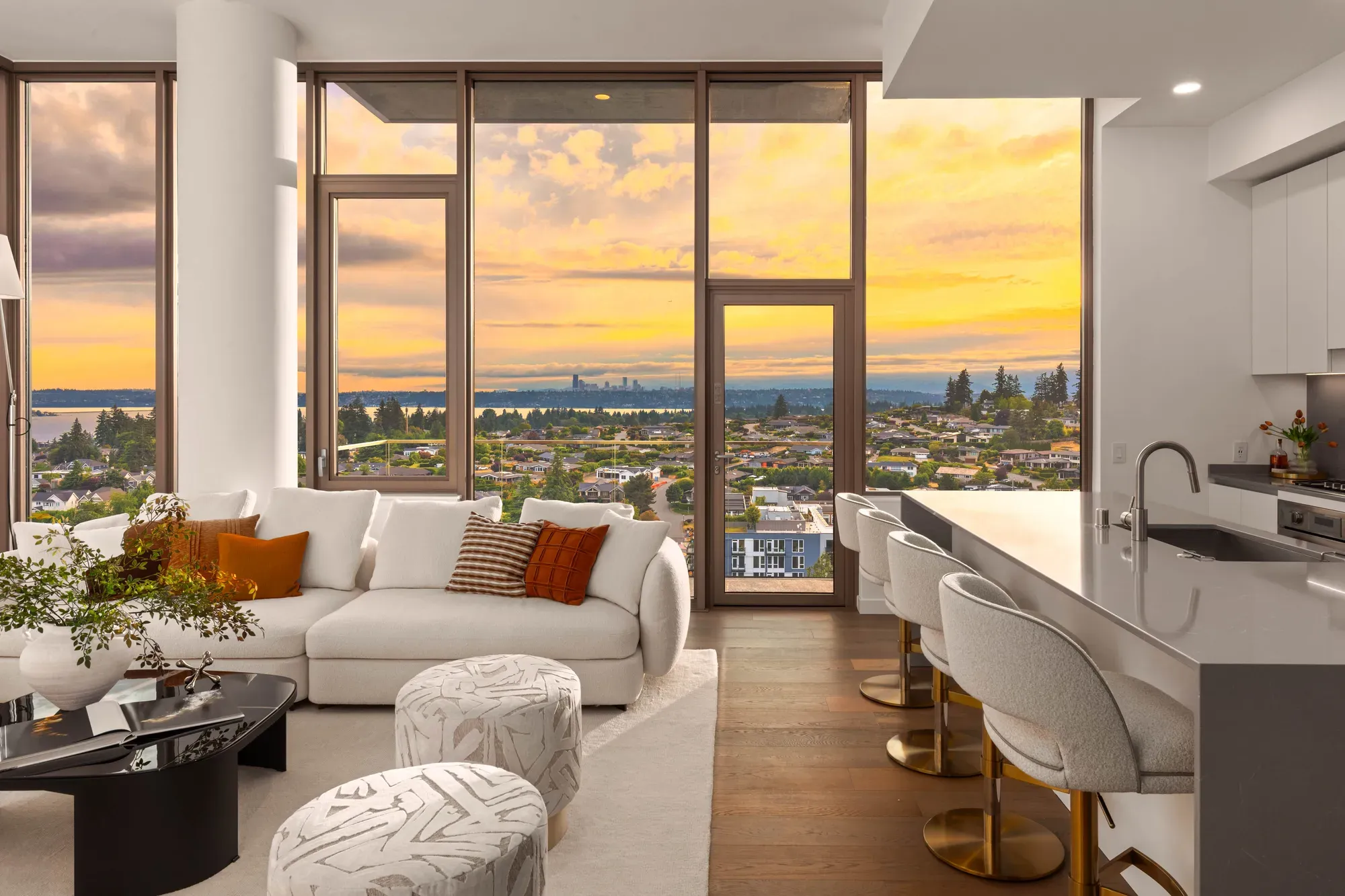 Sunlit model residence overlooking Bellevue
